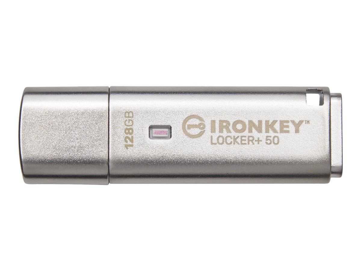 Kingston IronKey Locker+ 50 - clé USB - 128 Go