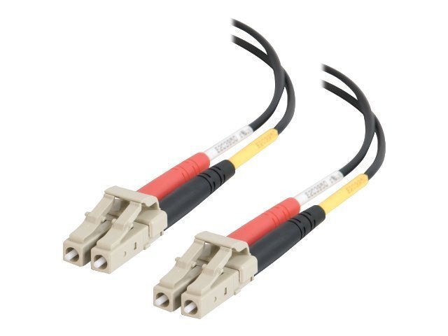 C2G 3m LC-LC 50/125 OM2 Duplex Multimode PVC Fiber Optic Cable - Black - patch cable - 3 m - black