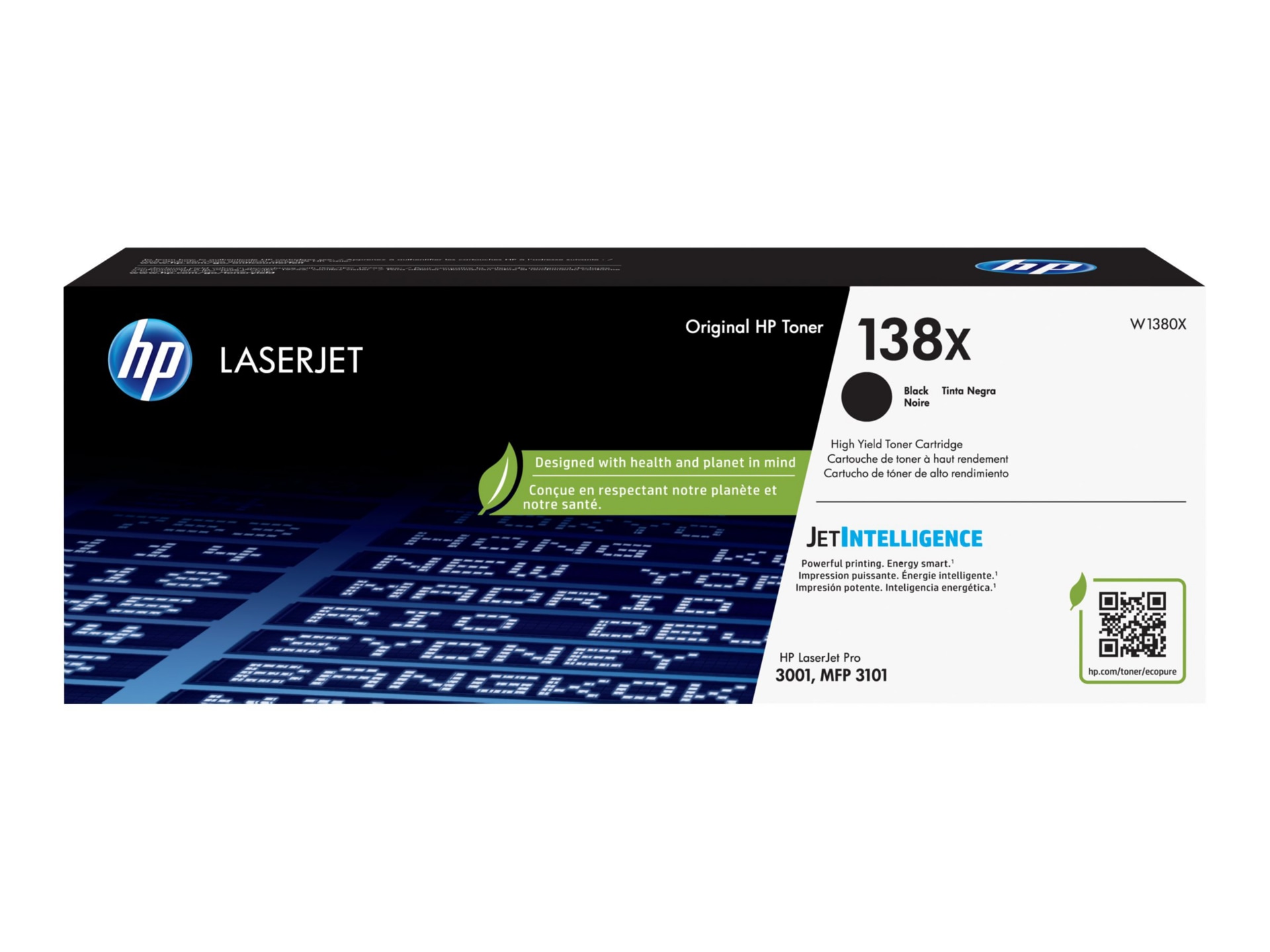 HP 138X Original High Yield Laser Toner Cartridge - Black - 1 Each