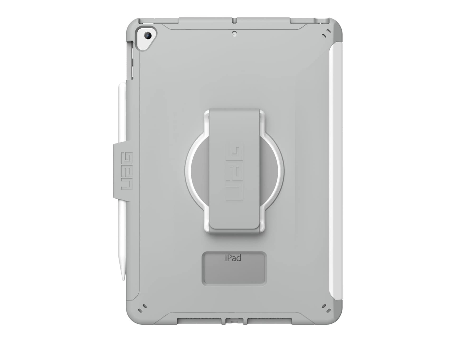 UAG Rugged Case for iPad 10.2-in (9/8 Gen, 2021/2020) w/HS - Scout White/Grey - back cover for tablet