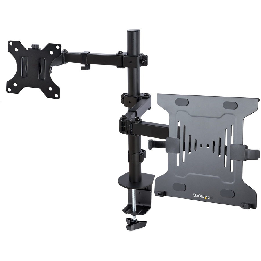 StarTech.com Monitor Arm w/ Laptop Tray, Adjustable, C-clamp/Grommet Mount