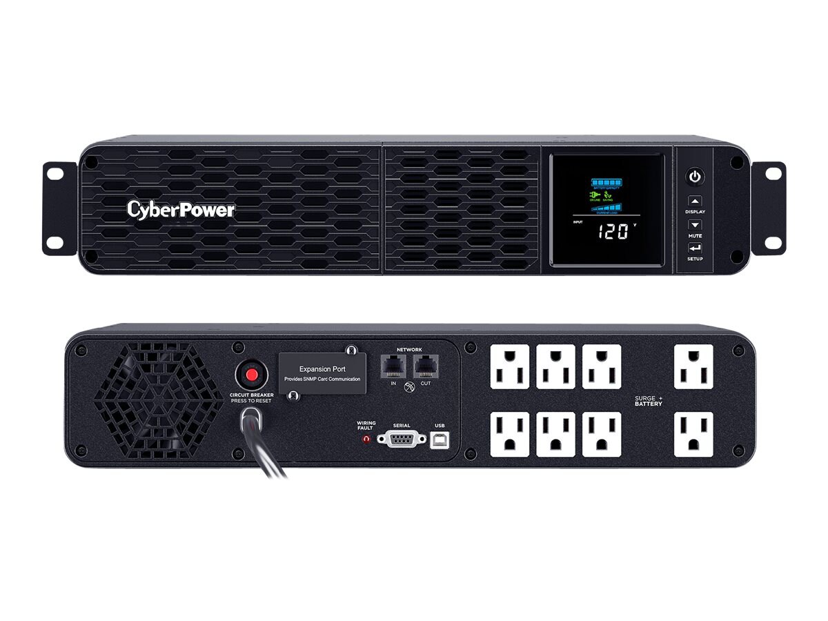 Thumbnail 4 of 8 for CyberPower PFC Sinewave Series CP1500PFCRM2U - onduleur - 1000 Watt - 1500 VA