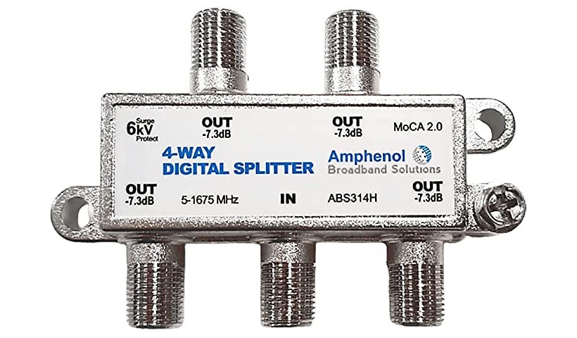 Amphenol MoCA Capable 4-Way Digital Splitter