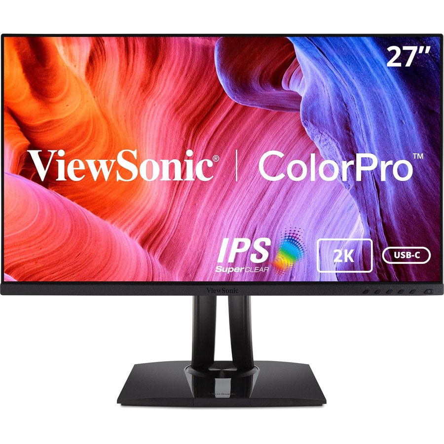 ViewSonic VP2756-2K 27 Inch IPS 1440p Ergonomic Monitor with Ultra-Thin Bezels, Color Accuracy, Pantone Validated, 60W