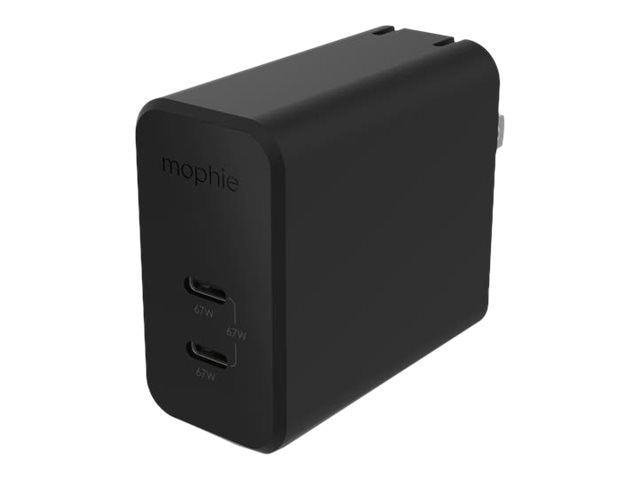 mophie-ACC-Power Adapter-USB-C-PD-DUAL-67W-GAN-Black