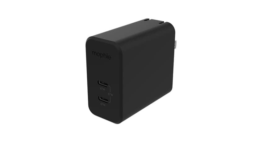 mophie-ACC-Power Adapter-USB-C-PD-DUAL-67W-GAN-Black