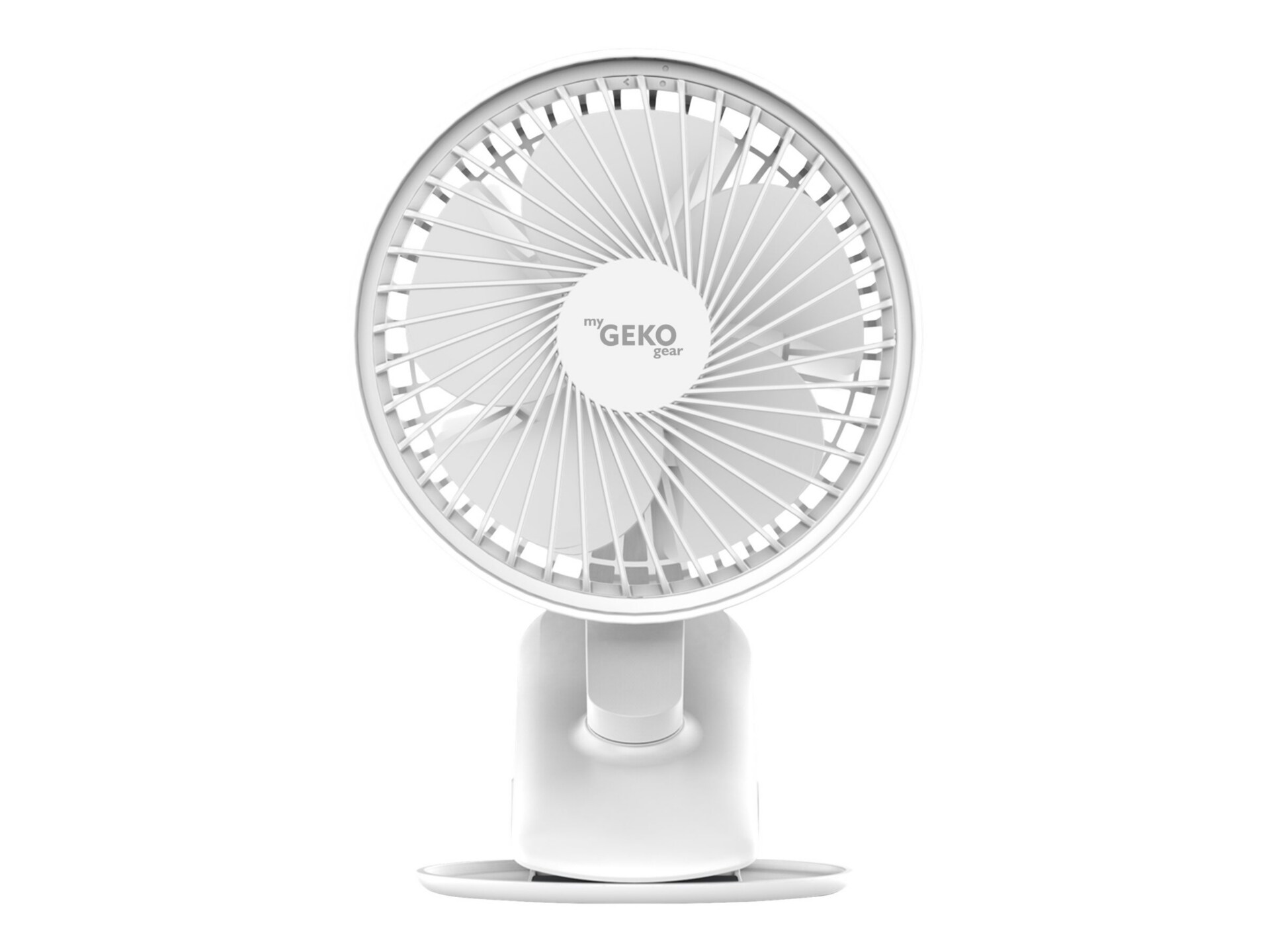 myGEKOgear by Adesso Cyclone Clip LED Fan, 6 Hours of Quiet Breeze, 360° Rotation
