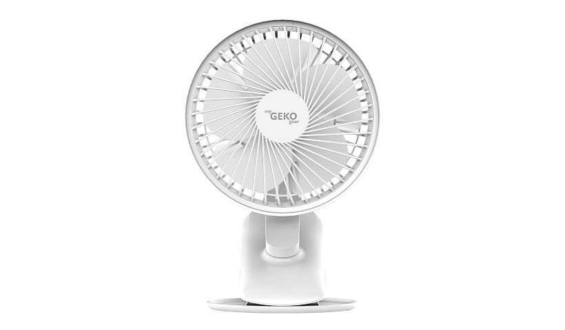 myGEKOgear by Adesso Cyclone Clip LED Fan, 6 Hours of Quiet Breeze, 360° Rotation
