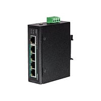 TRENDnet 5-Port Industrial Fast Ethernet DIN-Rail Switch, 4 x Fast Ethernet PoE+ Ports, 1 x Fast Ethernet Port, 90W PoE