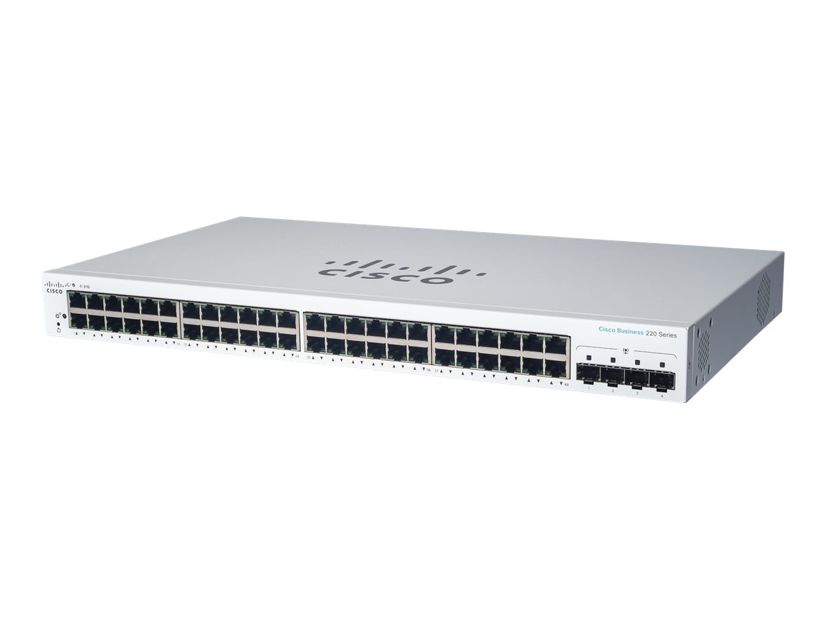 Cisco Business 220 Series CBS220-48P-4X - commutateur - 48 ports - intelligent - Montable sur rack
