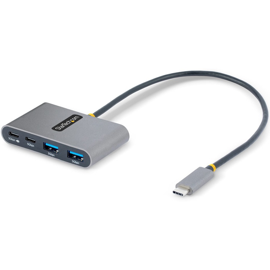 StarTech.com 4-Port USB-C Hub with 100W Power Delivery Pass-Through 2x USB-A  + 2x USB-C 5Gbps Portable - 5G2A2CPDB-USB-C-HUB - USB Hubs 