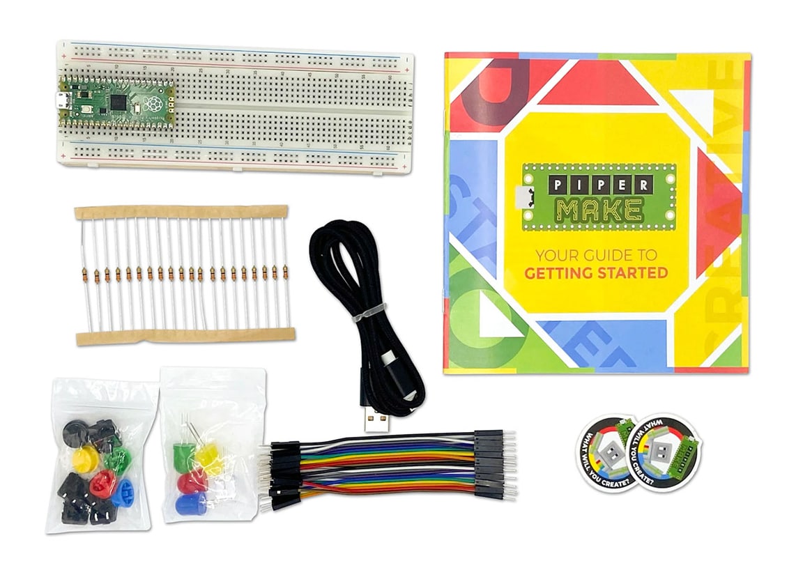 Teq Piper Make Starter Kit with Raspberry Pi Pico Mini Controller and Light Show Bundle