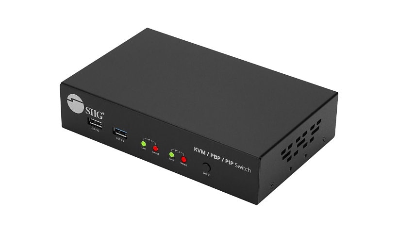 SIIG 2-Port 4K HDMI KVM Switch with PBP Roaming Mouse & PIP - KVM / audio / USB switch - 2 ports - TAA Compliant