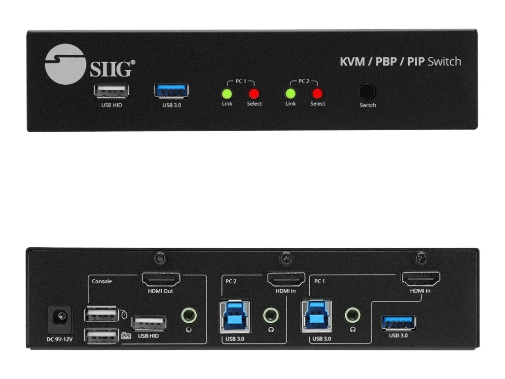 SIIG 2-Port 4K HDMI KVM Switch - Thumbnail 2