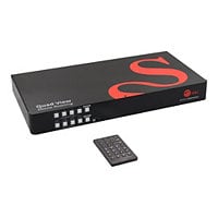 SIIG 4K60Hz Quad-View HDMI Mouse Roaming KVM Processor - video/audio/USB switch - 4 ports - TAA Compliant