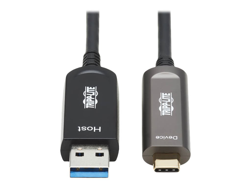 Tripp Lite USB-A to USB C Active Optical Cable Backward Compatible M/M 15M - USB-C cable - to 24 pin USB-C - 49 ft - U428F-15M-D321 - USB - CDW.com