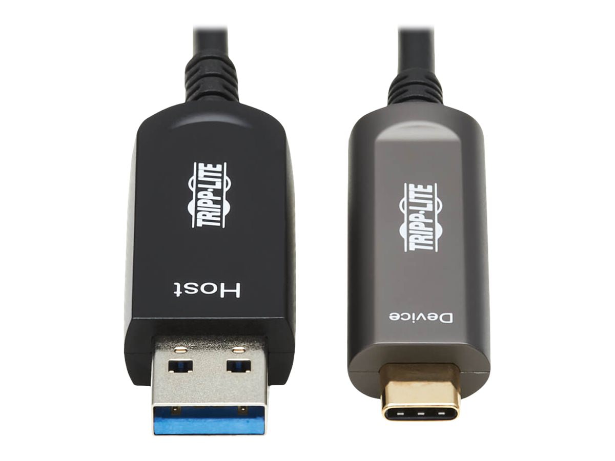 Tripp Lite USB-A to USB C Fiber Active Optical Cable USB 3.2 Gen 2 M/M 20M