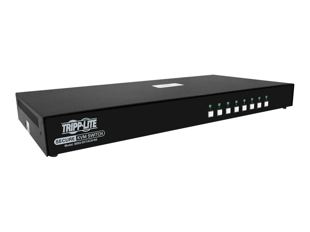 Tripp Lite Secure KVM Switch 8-Port Single Head DVI to DVI NIAP PP4.0 Audio