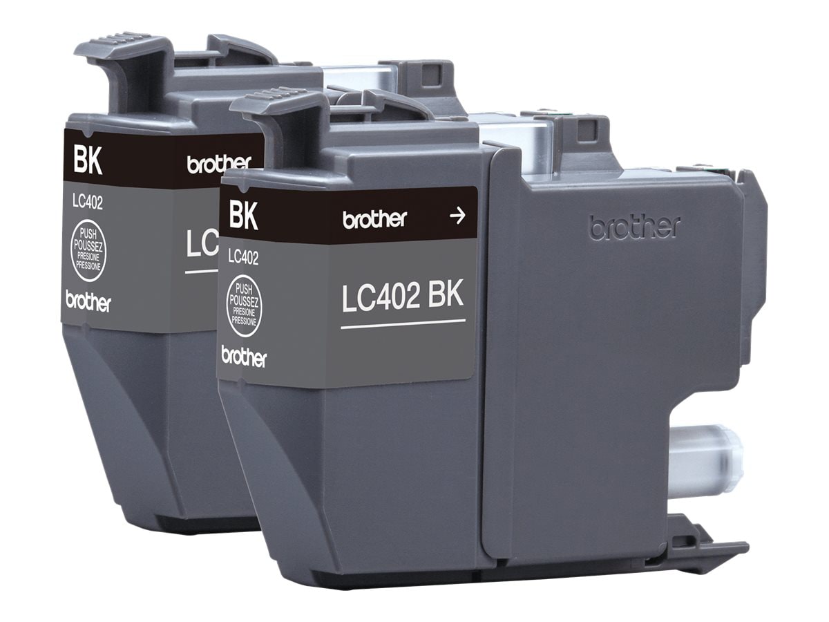 Brother LC402BK - 2-pack - black - original - ink cartridge