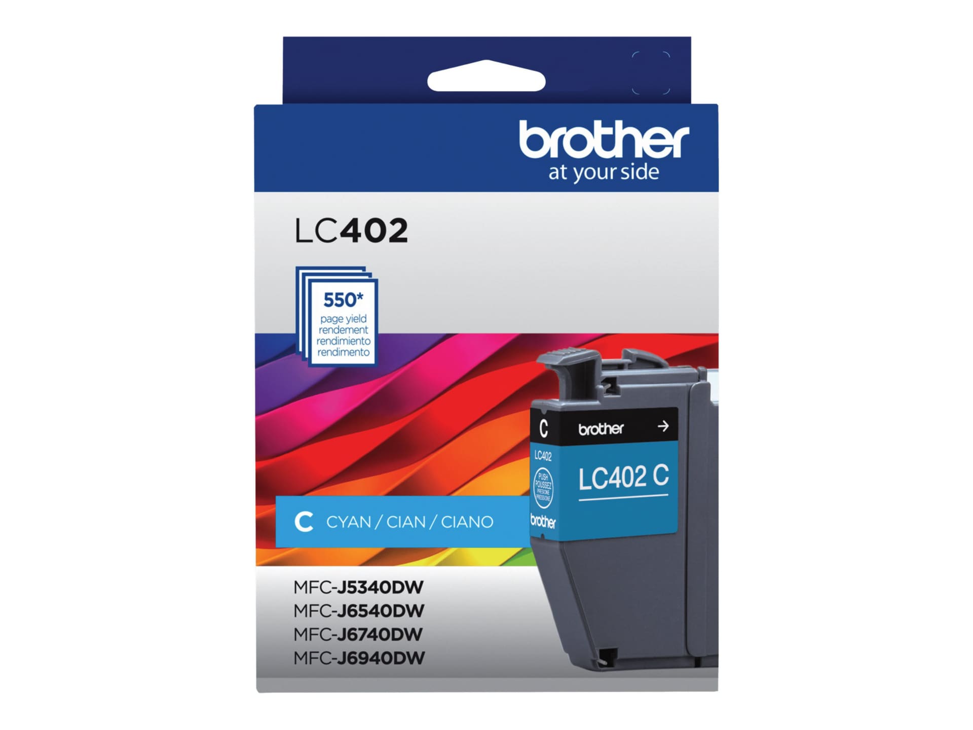 Brother LC402C - cyan - original - ink cartridge
