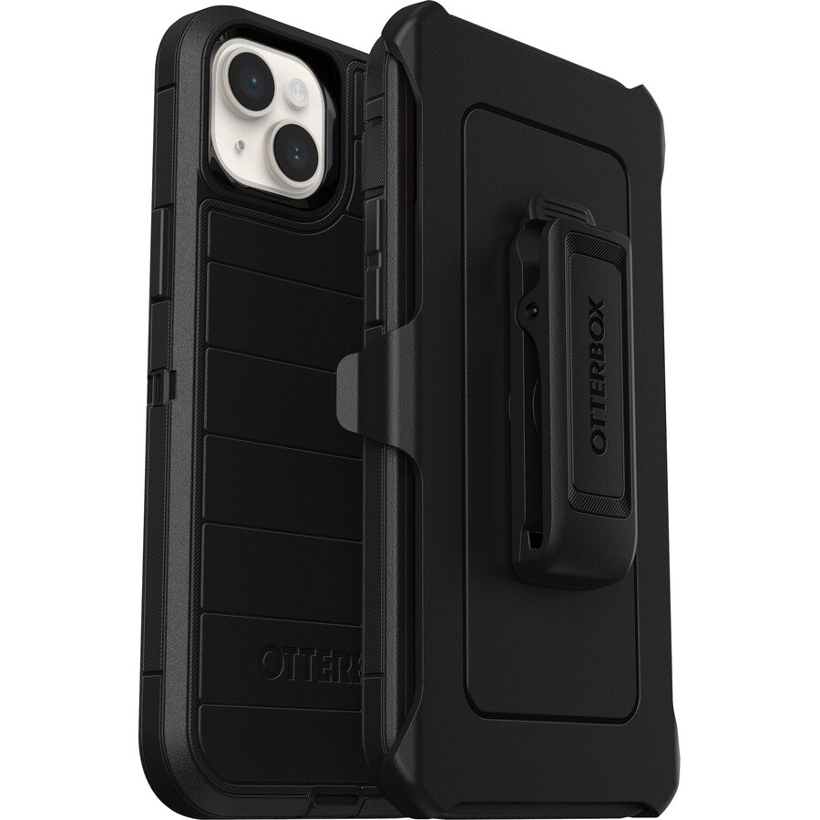 OtterBox Defender Series Pro Rugged Carrying Case (Holster) Apple iPhone 14 Plus Smartphone - Black