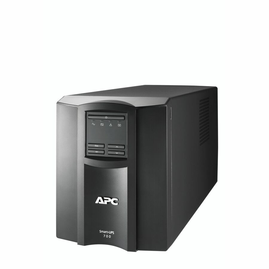 APC Smart-UPS, Line Interactive, 700VA, Tower, 120V, 8x NEMA 5-15R outlets, SmartSlot, Auto Sense Voltage 120V/230V,