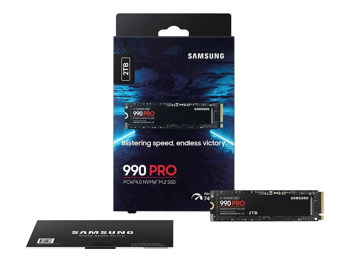 Samsung 990 PRO MZ-V9P2T0B/AM - SSD - 2 TB - PCIe 4.0 x4 (NVMe) -  MZ-V9P2T0B/AM - Solid State Drives 