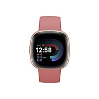 Fitbit Versa 4 - copper rose aluminum - smart watch with infinity band - pink sand