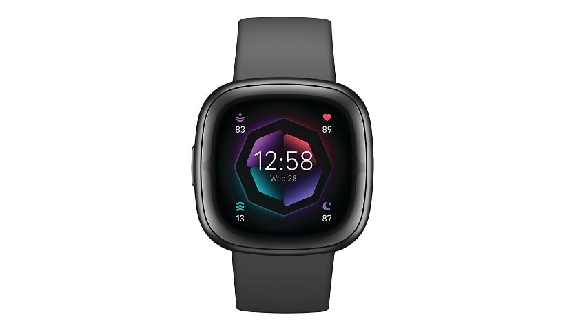 Fitbit Sense 2 - graphite aluminum - smart watch with infinity band - shadow gray