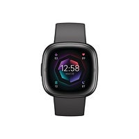 Fitbit Sense 2 - graphite aluminum - smart watch with infinity band - shadow gray
