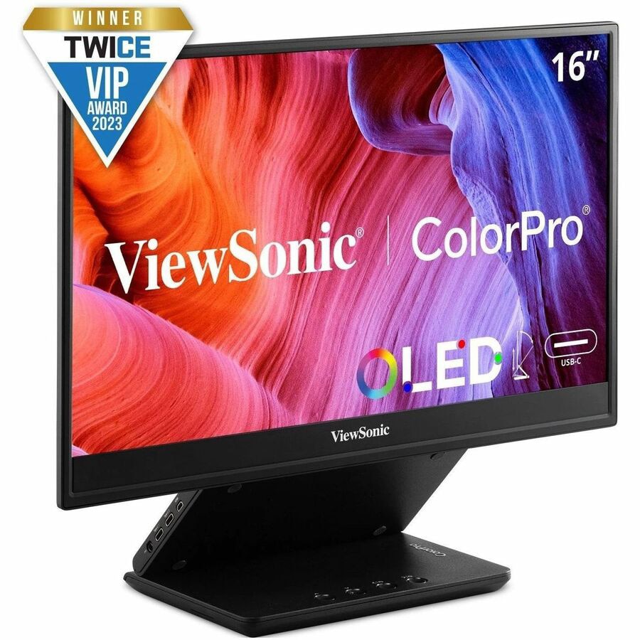 ViewSonic VP16-OLED - 1080p OLED Portable Monitor with 40W USB-C, Pantone Validated, Built in Stand - 400 cd/m² - 15.6"
