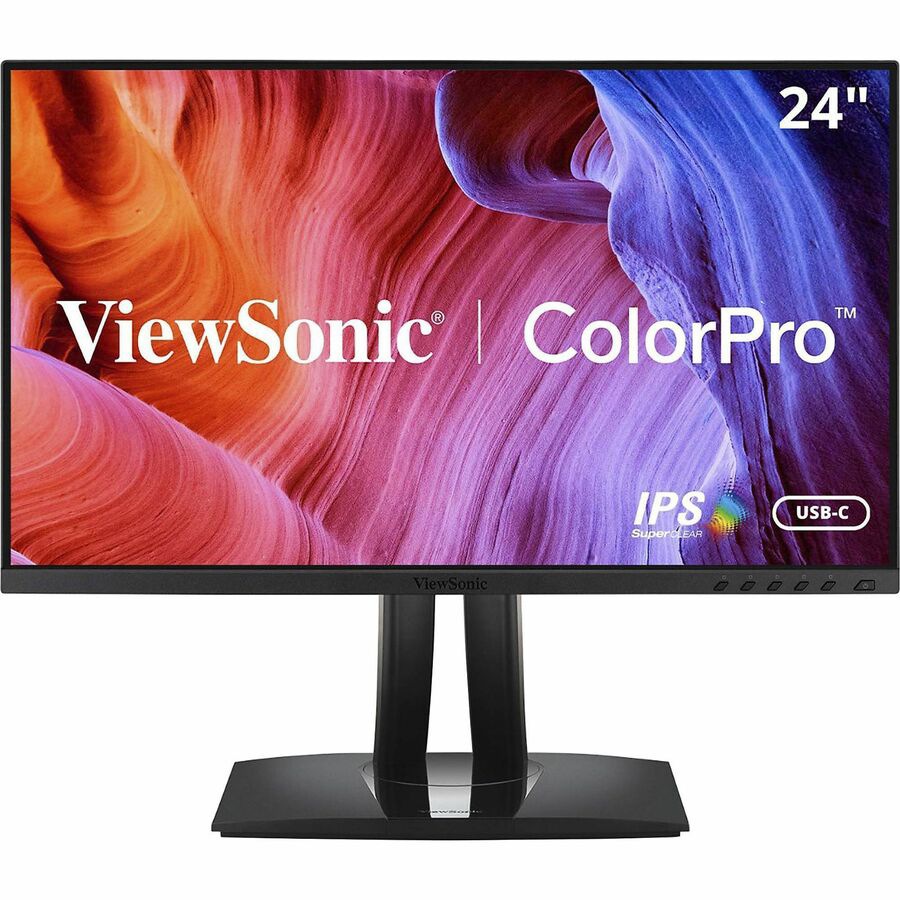 ViewSonic ColorPro VP2456 - 1080p Ergonomic IPS Monitor with Pantone Validated, 60W USB-C, HDMI, DP - 250 cd/m² - 24"