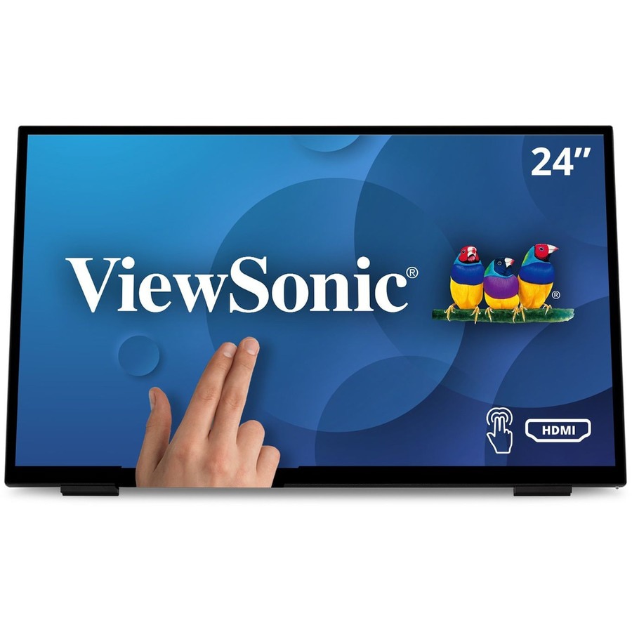 ViewSonic TD2465 - 1080p IPS Touch Screen Monitor with Advanced Ergonomics, HDMI, USB - 250 cd/m² - 24"