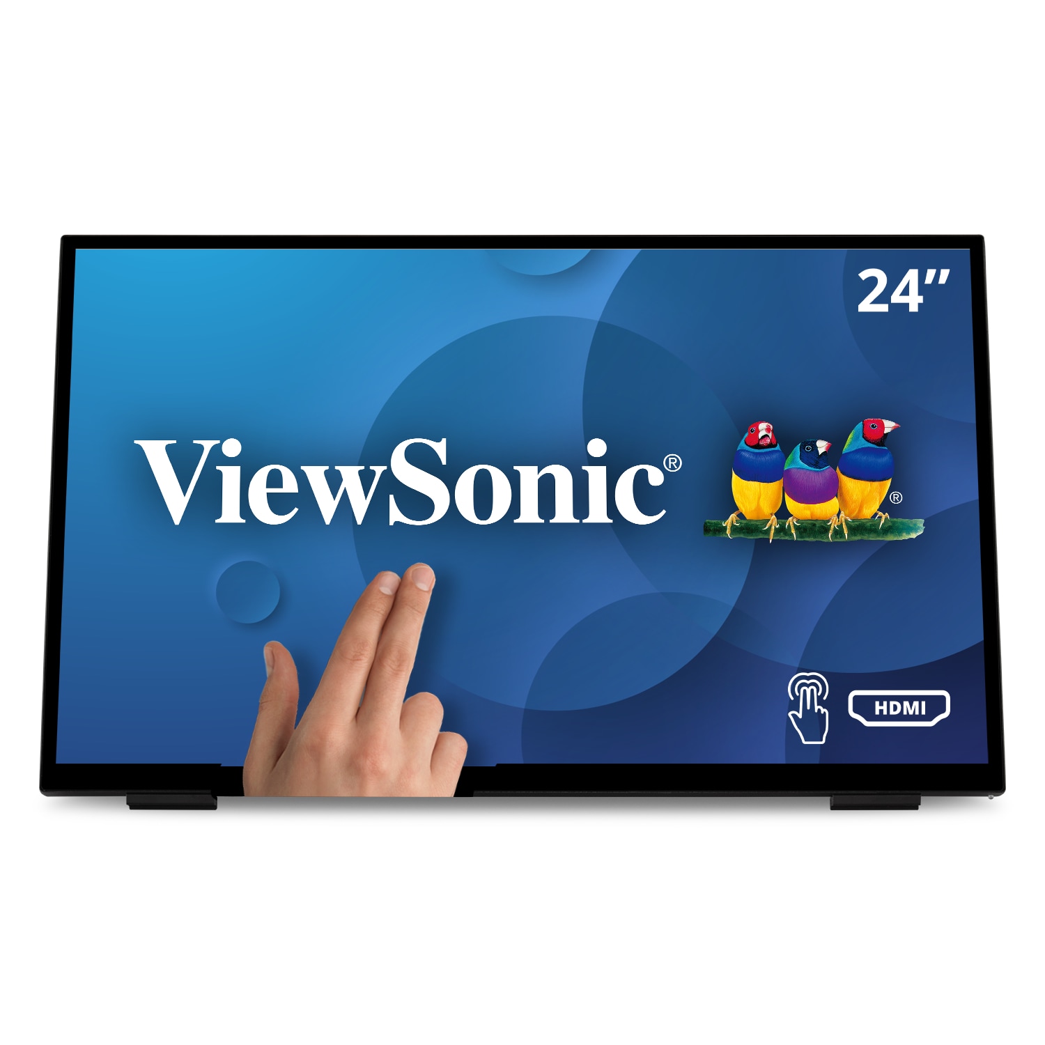 ViewSonic TD2465 - 1080p IPS Touch Screen Monitor with Advanced Ergonomics, HDMI, USB - 250 cd/m² - 24"