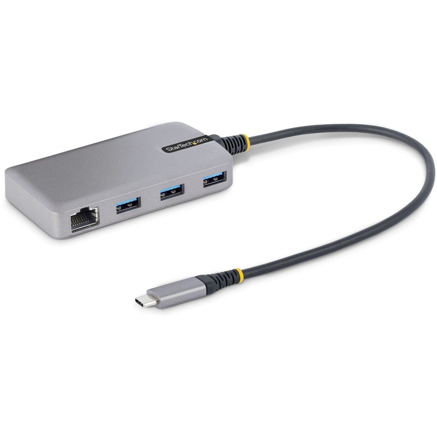 StarTech.com 3-Port USB-C Hub with Ethernet, 3x USB-A Ports, GbE, 5Gbps, Bu