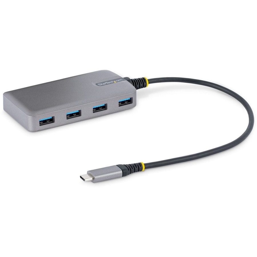 StarTech.com 4-Port USB-C Hub 5Gbps Bus Powered Optional Auxiliary Power Portable USB C Hub
