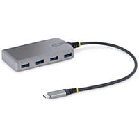 StarTech.com 4-Port USB-C Hub 5Gbps Bus Powered Optional Auxiliary Power Portable USB C Hub