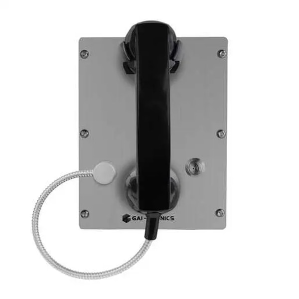 GAI-Tronics Behavioral Health Flush-Mount VoIP Auto-Dial Telephone - Silver