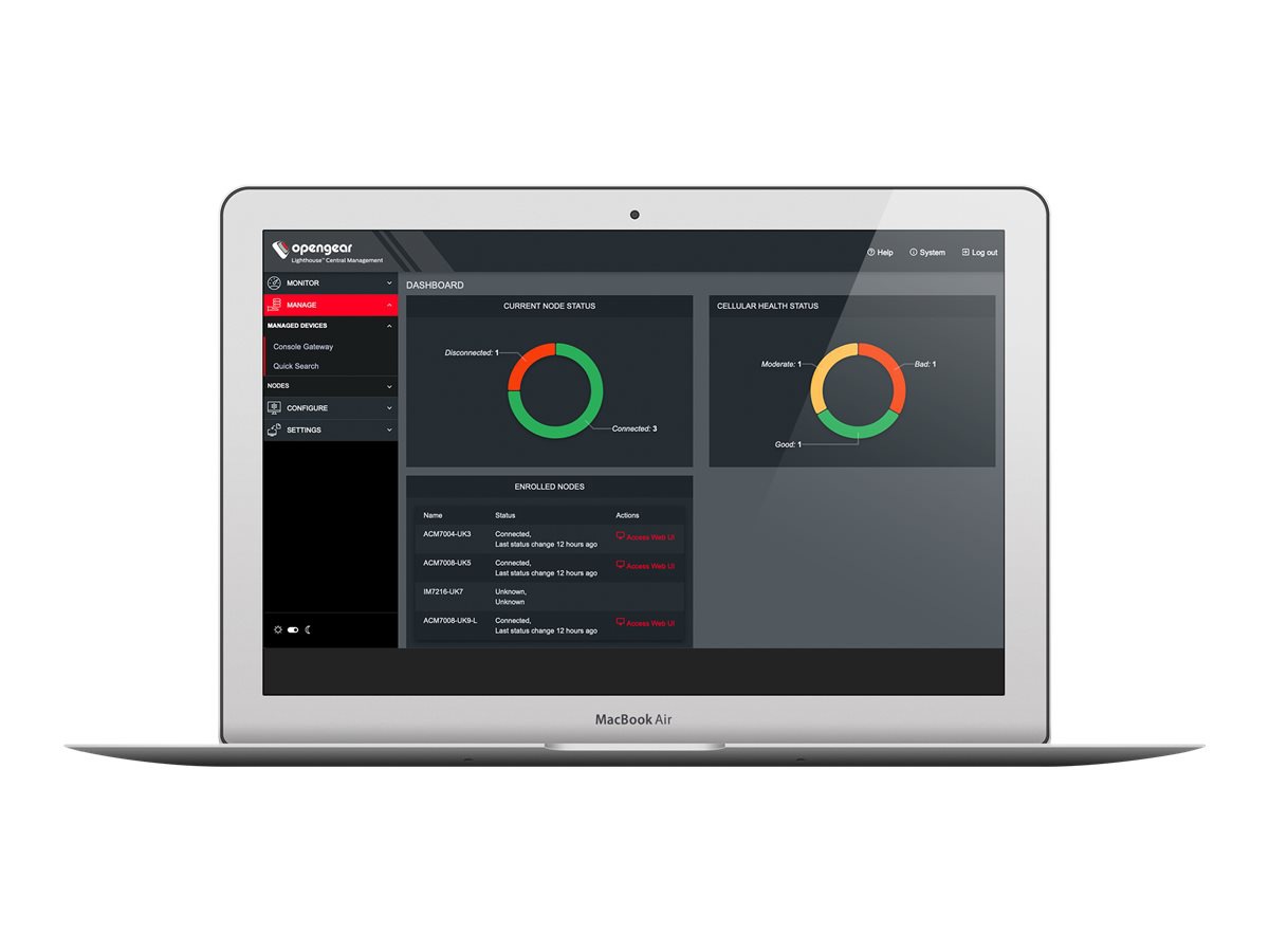 Opengear Lighthouse Enterprise - subscription license (1 year) - up to 10 nodes