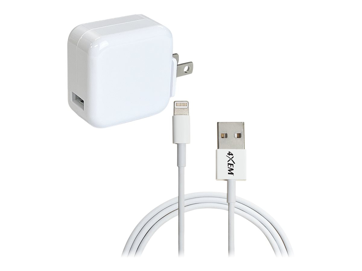 4XEM power adapter - USB - 12 Watt - MFI Certified