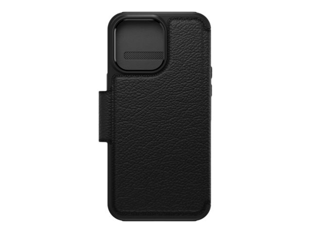 OtterBox Strada Carrying Case (Folio) Apple iPhone 14 Pro Max Cash, Card, Smartphone - Shadow Black