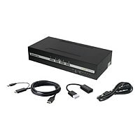 IOGEAR 4-Port Dual View DisplayPort/HDMI Secure KVM Switch w/Audio and CAC