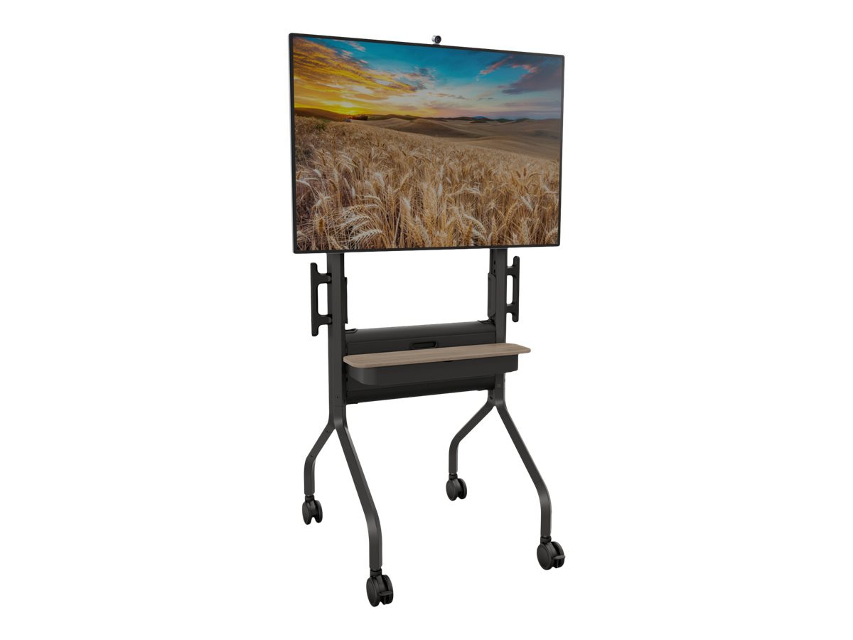 Chief Voyager Manual height Adjustable AV Mobile Cart - For 50-85 Inch TVs - Mobile TV Cart - White