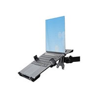 StarTech.com Monitor Arm with VESA Laptop Tray, For a Laptop & Single Display up to 32" (17.6lb/8kg), Adjustable Desk