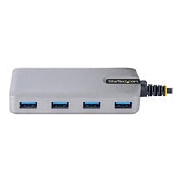 StarTech.com 4-Port USB Hub, USB 3.0 5Gbps, Bus Powered, USB-A to 4xA w/ Optional Auxiliary Power, Portable Laptop USB