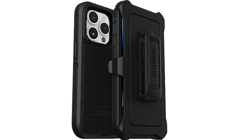 OtterBox Defender Series Pro Rugged Carrying Case (Holster) Apple iPhone 14 Pro Smartphone - Black