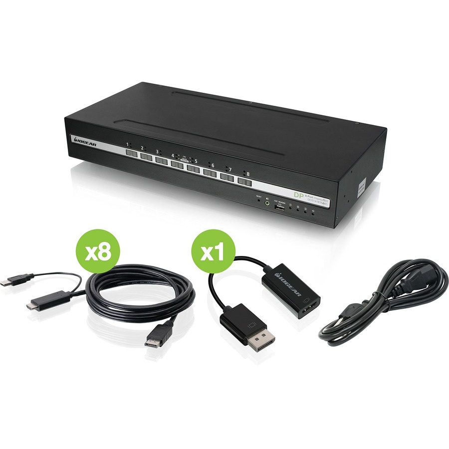 IOGEAR 8-Port Single View DisplayPort Universal Secure KVM Switch