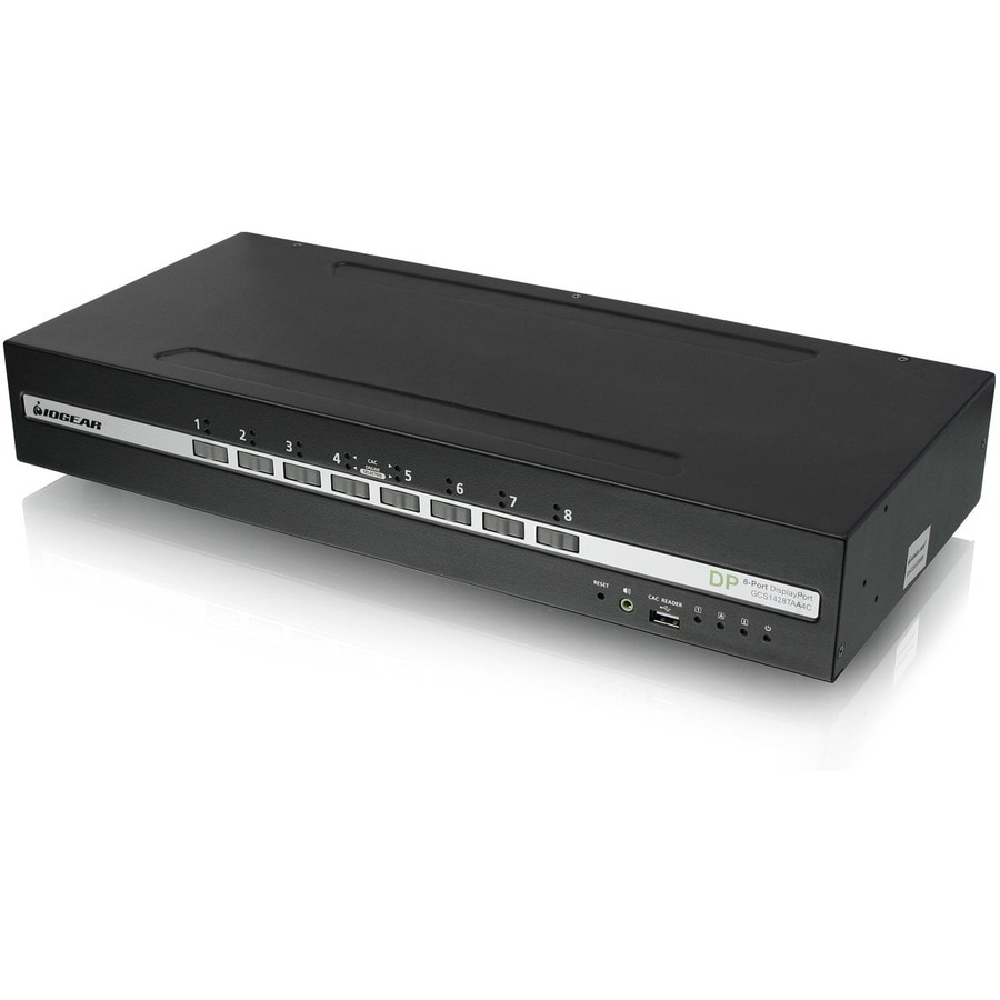 IOGEAR 8-Port Dual View DisplayPort Secure KVM Switch with Audio and CAC Protection Profile v4.0