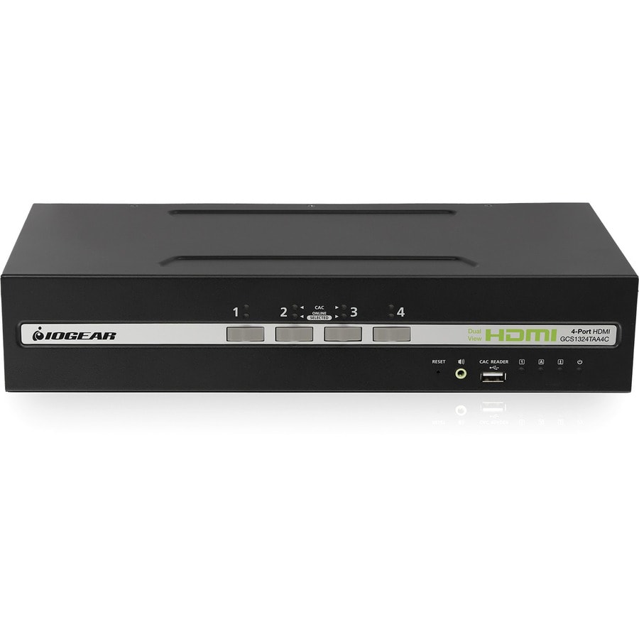 IOGEAR 4-Port Dual View HDMI Secure KVM with Audio and CAC Protection Profi