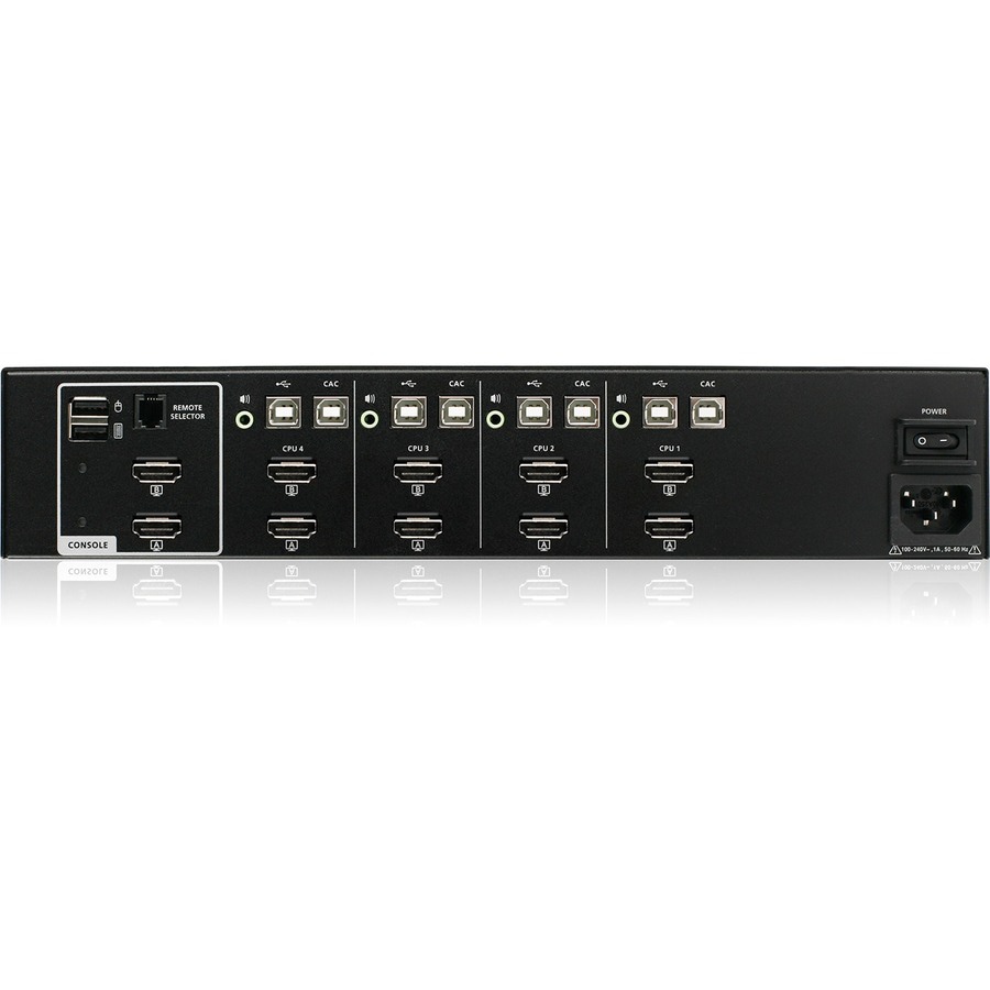 Thumbnail 3 of 4 for IOGEAR 4-Port Dual View HDMI Secure KVM with Audio and CAC Protection Profile v4.0